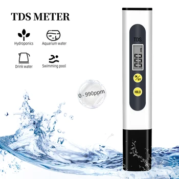 TDS PH Metr 0.01 Kvality Vody Tester Automatická Kalibrace 0-990ppm Měřiče Vody pro Bazény, Pitné Vody, Akvárií