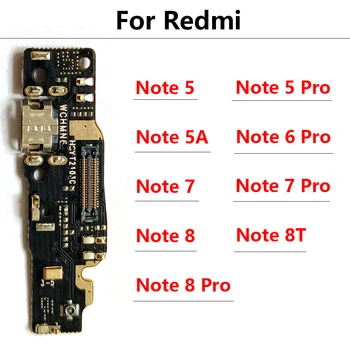 Nabíječka Desky PCB Flex Pro Redmi Note 8T 8 7 6 5 Pro USB Port Dock Konektor Nabíjení plochý Kabel