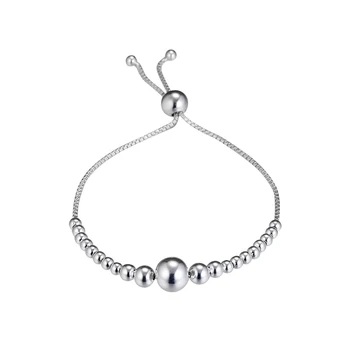Řetězec Korálky Posuvné Náramek 925 Sterling Silver Šperky Pro Ženy, Náramek DIY Šperky Fit Evropské Korálky