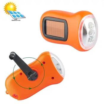 Ruční Klikou Dynama Solární Dobíjecí Svítilna Mini LED Svítilna Nouzové Přežití lampa pro Venkovní Táboření, pěší Turistika Světlo