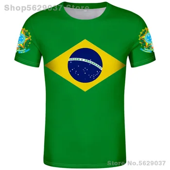 BRAZÍLIE tričko zdarma vlastní jméno a číslo podprsenky zemi t-shirt portugalsko br vlajky portugalský tisk foto brasil federativa diy oblečení