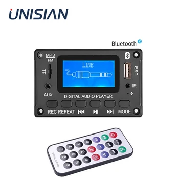 UNISIAN MP3 Digitální Audio Přehrávač Dekodér Rady Bluetooth, USB, SD, FM, Line in Music mp3 Lyrics LCD Displej Modul DC12V