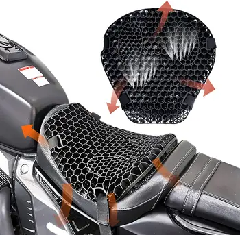 Motocykl Komfort Sedáku Pad,Non-Slip Gel Měkký Sedák Šok, Úlevu Masáž Absorpční Prodyšné Polštáře