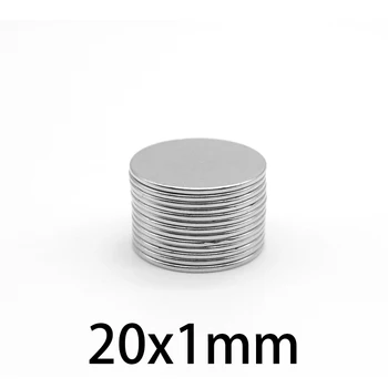 5/10/20/50/100/200ks 20x1 mm Silné Výkonné Magnety 20x1mm Kolo Hledání Magnet 20mm X 1 mm Permanentní Neodymový Magnet Disk 20*1