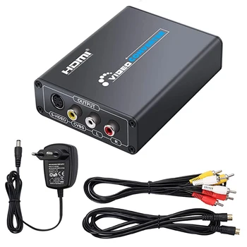 HDMI-AV, S-Video, CVBS Video Převodník HDMI na SVIDEO+S VIDEO Přepínač Adaptér 3RCA HD PAL/NTSC Spínač pro TV, PC, Blue-Ray DVD