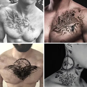 Velký Prsa Tetování Nálepka Dočasné Tetování Nálepka Vodotěsné Čtyři Styly