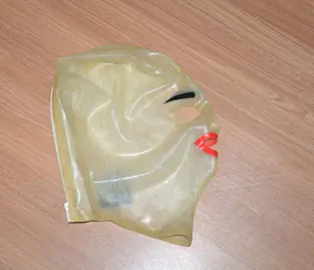 Nové Latex Gummi 0,3 mm transparentní čirá Maska Hood Párty kostým Kostým Halloween Hot prodávat