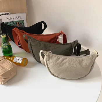 Pánské a Dámské Nové Tašky Nylon Messenger Bag Lehká Malá Taška přes Rameno Jednoduchý Knedlík Taška