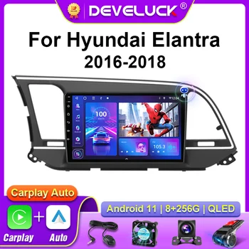 2 Din Android 11 Auto Stereo Rádio Multimediální Video Přehrávač Pro Hyundai Elantra 6 2016-2018 Navigace GPS 2din Autoradio Carplay