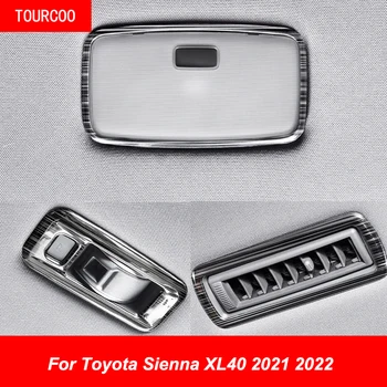 Pro Toyota Sienna XL40 2021 2022 Střecha, Světla na Čtení Klimatizace Otvor Knoflíky z Nerezové Oceli, Obložení Rámu Příslušenství
