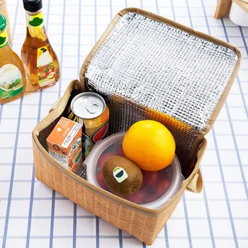 Přenosné Kuchyňské Skladovací Tašky Zateplenou Oběd Box Tote Chladnější Taška Bento Pouzdro Oběd Nádoby Lonchera Oběd Tašky