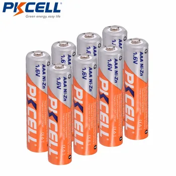 8ks/PKCELL Ni-Zn 900mWh 1,6 V AAA Baterie Dobíjecí Baterie 3A Bateria aaa nizn Baterií