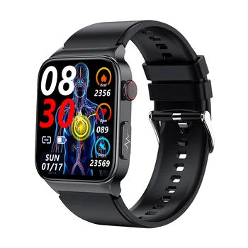 2022 Nové Krevní Glukózy Chytré Hodinky E500 s EKG Monitorování Krevního Tlaku hodinky Tělesná Teplota Muže Sport Fitness Smartwatch