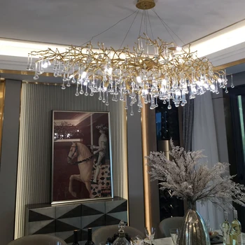 Moderní křišťálový lustr golden větev osvětlení francouzské luxusní vila luxusní obývací pokoj crystal hotel inženýrství lampa