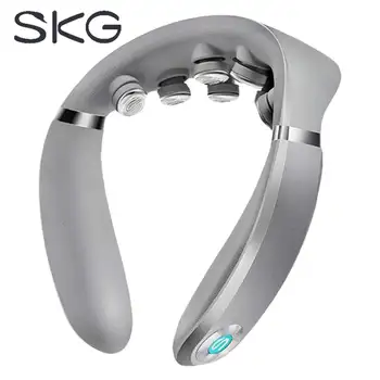 SKG Elektrický Masážní přístroj s Tepelným 3 Režimy 15 intenzit Přenosné Magnetické Terapie Puls Úlevu od Bolesti Krční Masážní přístroj