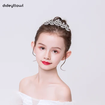 Dideyttawl Crystal pokrývky hlavy Pro Děti Dívky Drahokamu Svatební Junior Družička Vlasy Příslušenství NOVÉ