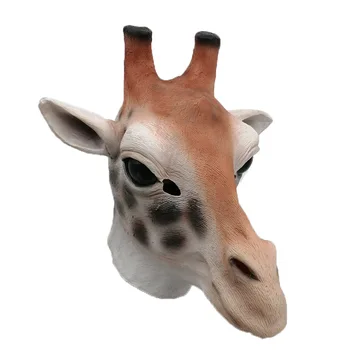 Žirafa Jelen Sika Latex Maska Zvířecí Maska Hlavy Halloween Latexová Zoo Zvířat Cosplay Party, Maškarní