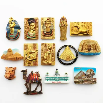 3D Egypt, Pyramidy, Sfinga, Abú Simbel Chrám Mumie Kleopatra Suvenýry Ledničky Magnety na Lednici Magnetické Samolepky Home Decor