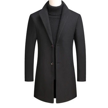 Zimní pánské oblečení, pánský kabát, vlněný kabát, pánský kabát, zimní kabát, dlouhý kabát,kabáty, pro muže, pánská bunda , kabát muži