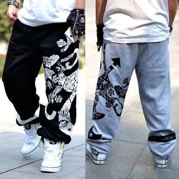 Pánské Hip Hop, Jogging Volné Kalhoty Ležérní Tepláky Streetwear Móda Pánské Oblečení Běží Fitness Oblečení Male Straight Pant