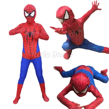 NOVÝ Amazing Spiderman Cosplay Kostým Děti Zentai Oblek Daleko Od Domova Spiderman Kostým Superhrdina Kombinézu pro Kluky Dospělé
