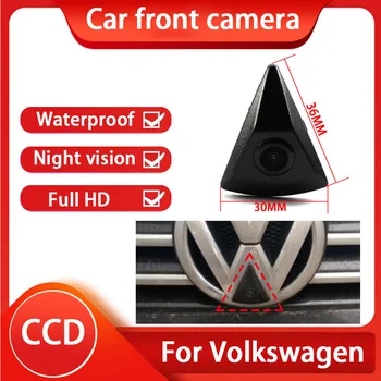 Auto přední kamera CCD Pro Volkswagen GOLF Jetta Passat Touareg Tiguan Polo Bora Vodotěsné Logo Vložené Pro VW Beetle Sedan T5