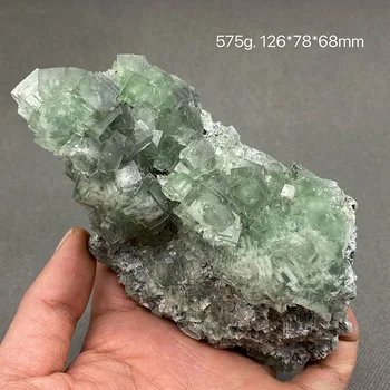 100% Přírodní zelené okno fluorit shluk minerálních jedinců úroveň Klenot Kameny a krystaly