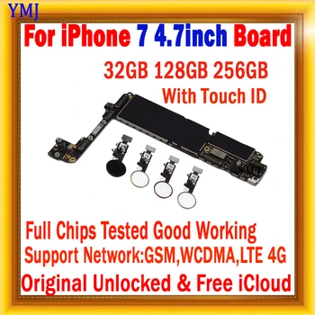 S Otisků prstů Pro iPhone 7 základní Deska Žádný ID Účet základní Deska GSM WCDMA LTE 4G Logiky Deska S / Bez tlačítko domů Deska
