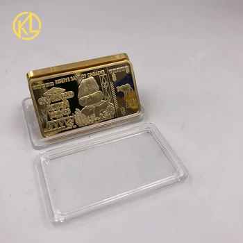 1ks Zlato Bankovky 100 Bilionů Dolarů Zimbabwe Gold Bar Replika Mince Falešné Peníze, Dolar Zlaté Kopie Mincí, Sběratelství