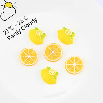 30KS Ovoce citron pryskyřice DIY příslušenství ruční práce přívěsek příslušenství, mobilní telefon případ, dekorace