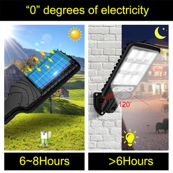 Vodotěsné LED Solární Nástěnné Světlo 3 Režim Snímače Pohybu Bezpečnostní Osvětlení pro Venkovní Zahrada, Dvůr, Ulice, Noc Bezpečnostní