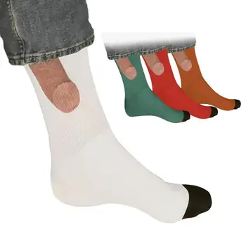 Předveďte Legrační Penis Ponožky pro Muže Vánoční Dárek Novinka Penisu Ponožku Vtip Vystaveny Žert Tisk předvést Funny Ponožky