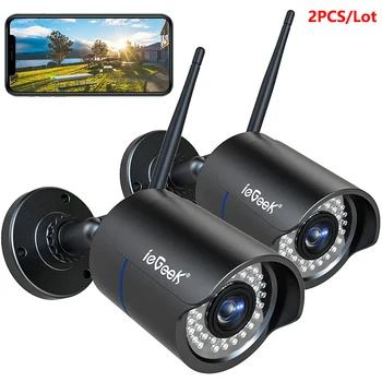 2KS/Lot ieGeek 1080P HD Venkovní Domácí Bezpečnostní Ochrany, kamerový IP Cam 25m Noční Vidění 7/24 Nepřetržité Nahrávání