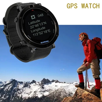Sunroad GPS Sportovní chytré hodinky Digitální s Výškoměrem Kompas, Barometr Vodotěsné 50m Fitness Tracker, Cyklistika, horolezectví