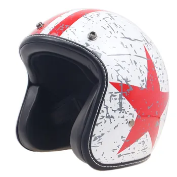 ZR052 seriály extra lehký motocykl přilba DOT Schválen nízký profil otevřený obličej helemt Vintage helmu