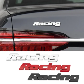 Auto 3D Kovový Racing Logo Samolepky a Obtisky Pro VW R Racing Ford Honda Kia Mitsubishi Auto Zadní Kufr Těla, Znak, Odznak, Samolepky