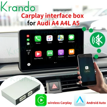 Krando Bezdrátové Apple CarPlay Android Auto Interface Box Pro Audi A4 A4L A5 S4 B8 B9 2009-2020 MMI 2G 3G RMC MIB Ovládání Siri