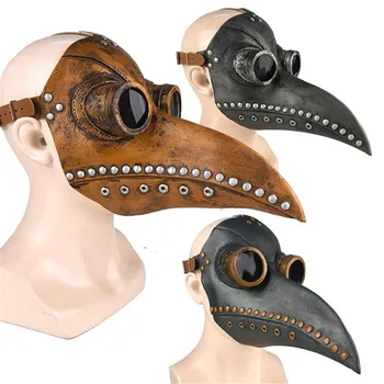Vtipné Steampunk Mor Doktor Bird Mask Halloween Maškarní Cosplay Kostýmy Pro Dospělé Halloween Party Rekvizity Festival Dekorace