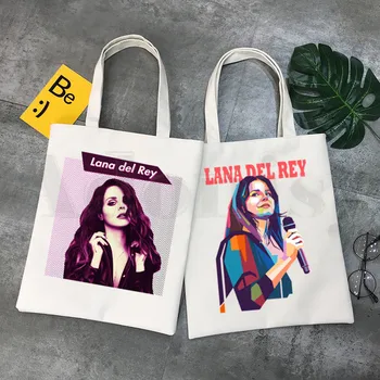 Lana Del Rey Harajuku Ullzang Estetiky Unisex Kabelky Vlastní Plátno Tote Bag Každodenní Použití Opakovaně Použitelné Cestovní Ležérní Nákupní Tašky