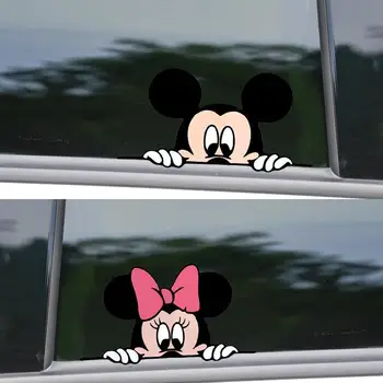 Mickey Mouse auto samolepka osobnosti roztomilý kreslený Mickey Minnie auto boční dveře, samolepka okno, zadní sklo, kreativní nálepka coche