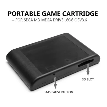 Kazety Adaptéru Paměťové Karty Hra, Skladování, Spalování Kartu pro MD Sega OS V3.6/3.8 Verze Podpora SD (MMC/TF/MINISD) Paměťové Karty