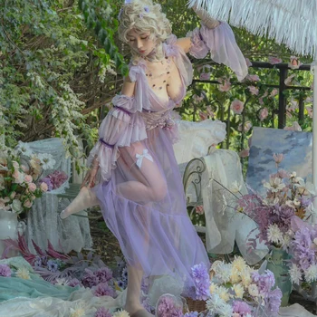 Šípková Růženka Anime Cosplay pro Ženy Purple Dream Šaty pro Originální Sexy Princezna Pyžama Retro Soudu, Šaty, Sukně není součástí balení