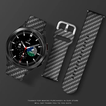 Pro Samsung galxay Watch4/4 Classic/46mm/42mm/3/5Pro/45mm/Aktivní 2Carbon Vlákno 20mm 22mm Popruh Náramek hodinky Galaxy 5 44mm 40mm