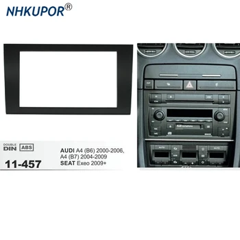 Autorádia 2 DIN Panel Fascia Deska Pro AUDI A4 (B6) A4(B7)a SEAT Exeo Stereo palubní Desce CD Trim Refit Instalační Rám Kit