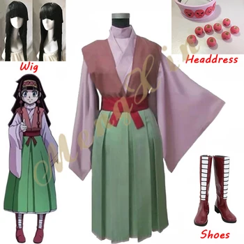 Anime Hunter x Hunter Alluka Super Aruka Cosplay Kostým kimono Jednotné Korálky Čepice Rekvizity Pro Halloween Oblek na Zakázku