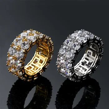 Hip Hop Prsteny pro Muže, Ženy Nový Příjezdu AAA+Kubický Zirkon Pánské Prsteny Značkové Šperky Vysoce Kvalitní Bling Rings