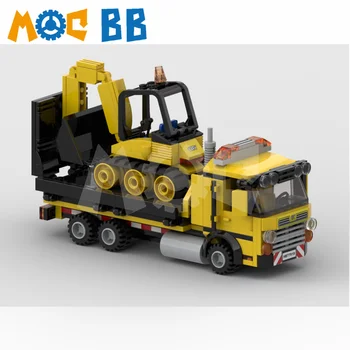 MOC Mini Bagr Transportní Stavební Blok Model Hračka Kompatibilní NOHU Stavební Blok Hračka, Kluk, Holka, vánoční Dárek