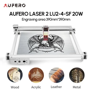 Aufero Laser 2 Laserové Gravírování Řezací Stroj CNC Rytec Stolní Fréza DIY Logo Značky Dřeva, Windows, Mac 390×390mm