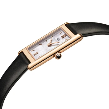 Ve švýcarsku Vyrobené Hodinky pro Ženy Luxusní Značky I&W Nové Ultratenké Náměstí Quartz Watch Ženy Kožený Řemínek Vodotěsné Reloj mujer