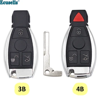 3/4 Tlačítka Vzdálené Klíče Od Auta Shell Fob Případě Pro Mercedes Benz B C E S Class W203 W204 W205 W210 W211 W212 W221 W222